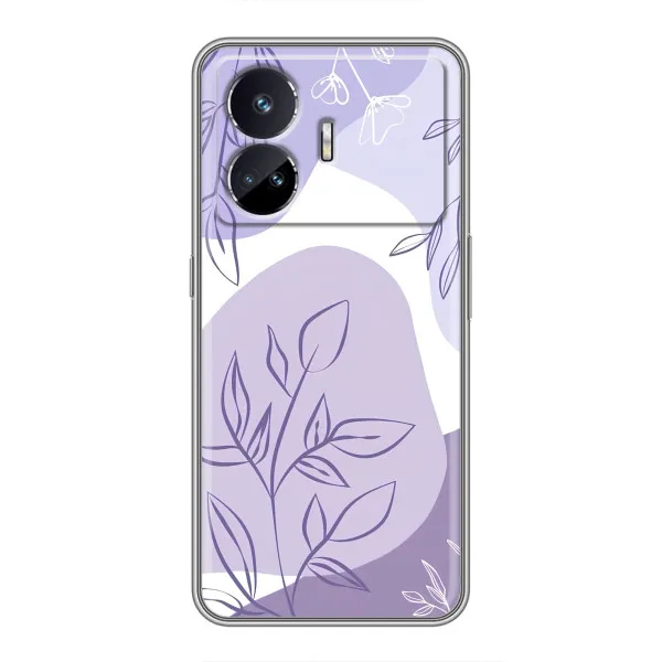 Чехол с принтом «Фиолетовые листья абстракция» для Realme GT5