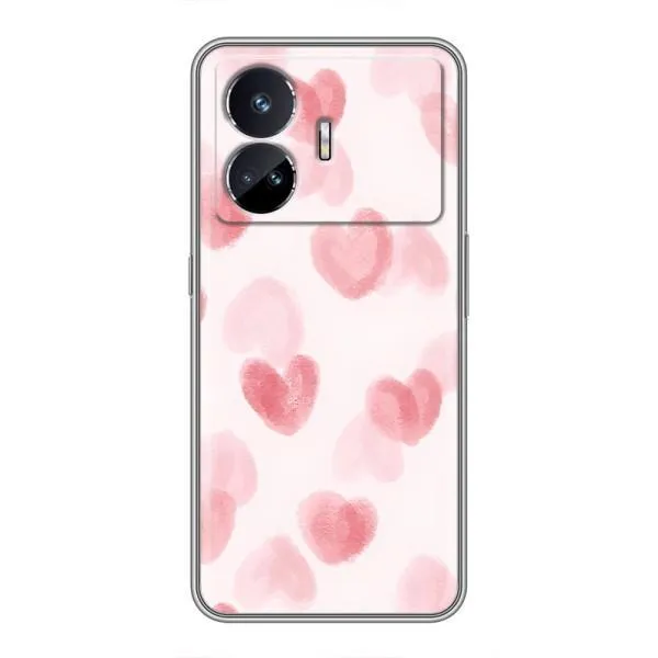 Чехол с принтом «Розовые сердечки» для Realme GT5