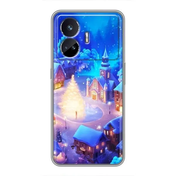 Чехол с принтом «Рождественский город» для Realme GT5