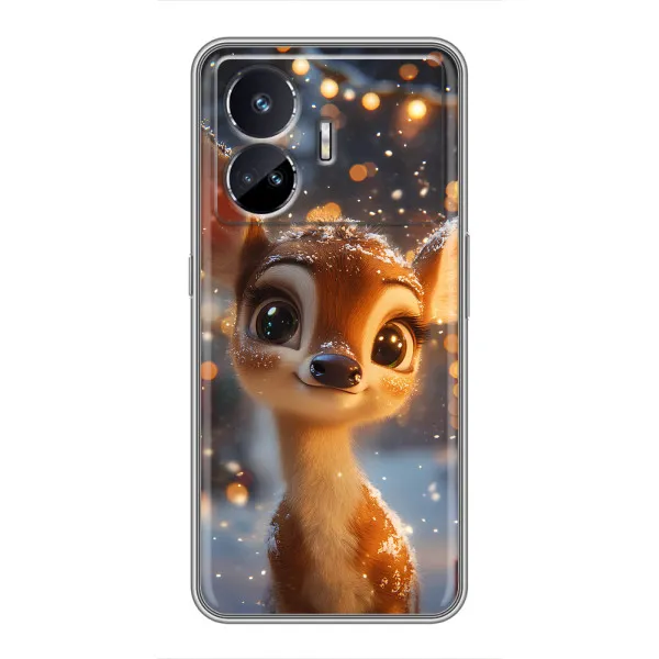 Чохол з принтом «Оленятко серед гірлянд» для Realme GT5 Чохол з принтом «Оленятко серед гірлянд» для Realme GT5