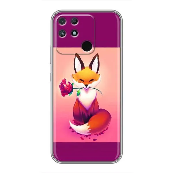 Чохол з принтом «Лиса з трояндою» для Realme NARZO 30A