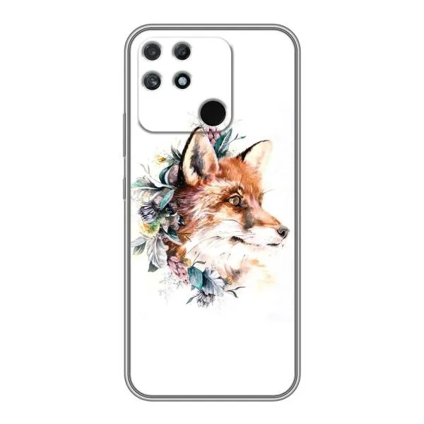 Чохол з принтом «Лиса в квітах» для Realme NARZO 30A