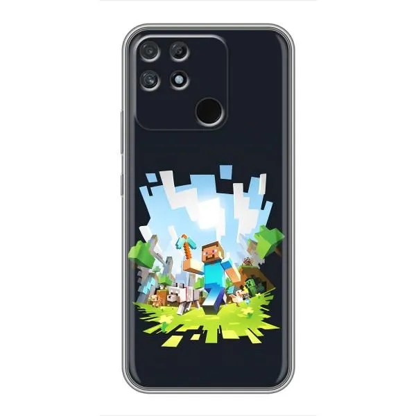 Чохол з принтом «персонажі Minecraft» для Realme NARZO 30A
