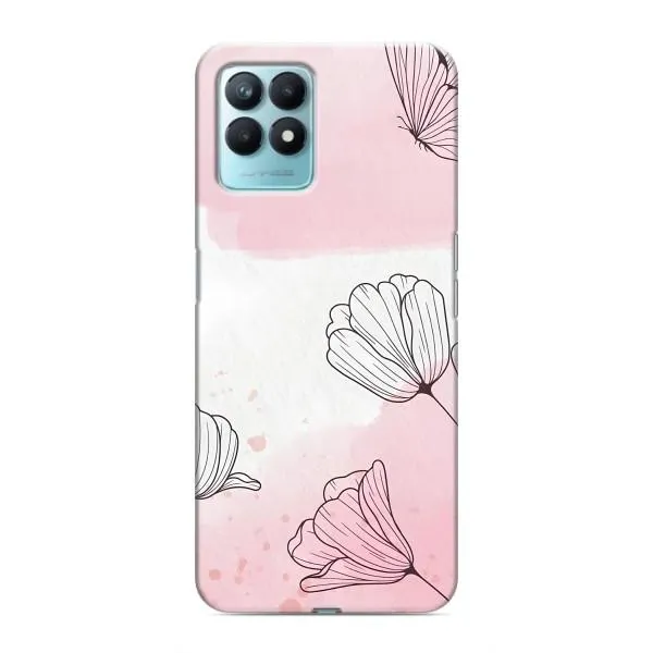 Чехол с принтом «Розовые цветы» для Realme NARZO 50