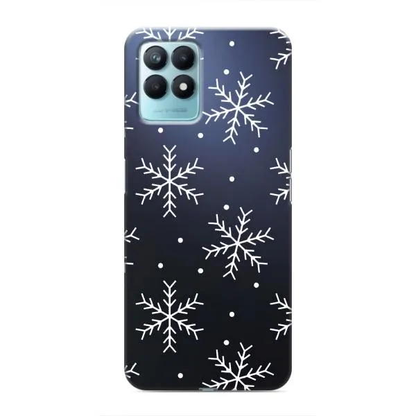 Чехол с принтом «Белые снежинки» для Realme NARZO 50
