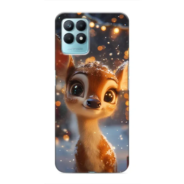 Чехол с принтом «Олененок среди гирлянд» для Realme NARZO 50 Чехол с принтом «Олененок среди гирлянд» для Realme NARZO 50