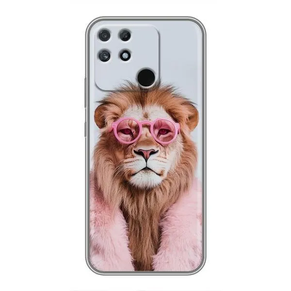 Чехол с принтом «Лев в очках» для Realme NARZO 50A