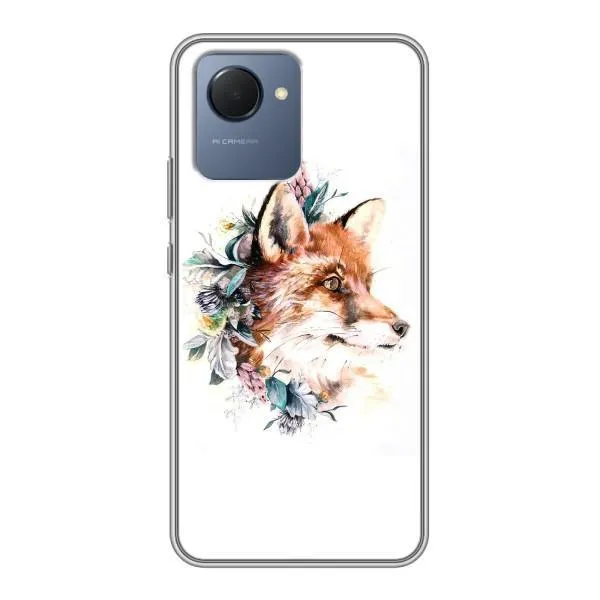 Чехол с принтом «Лисичка в цветочках» для Realme NARZO 50i Prime