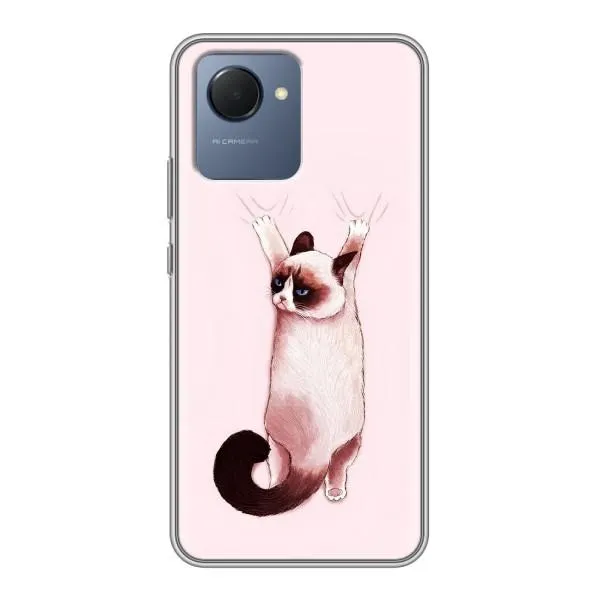 Чехол с принтом «Котик падает» для Realme NARZO 50i Prime