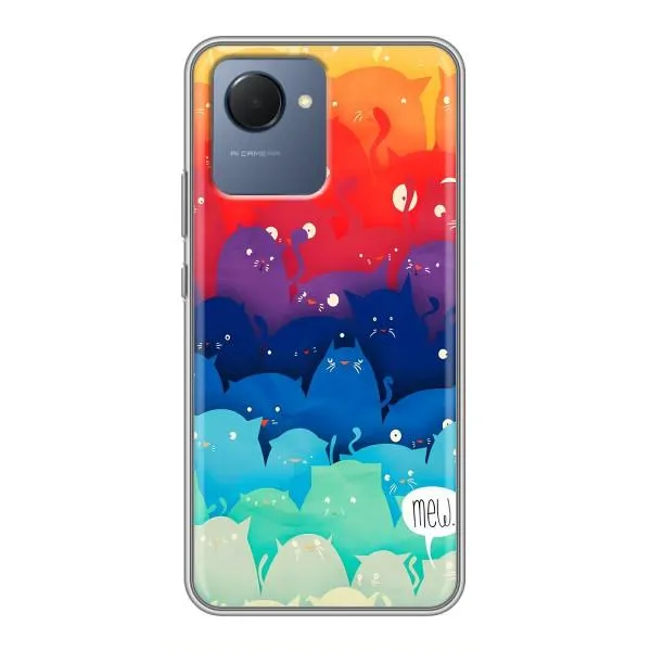 Чехол с принтом «Mew» для Realme NARZO 50i Prime