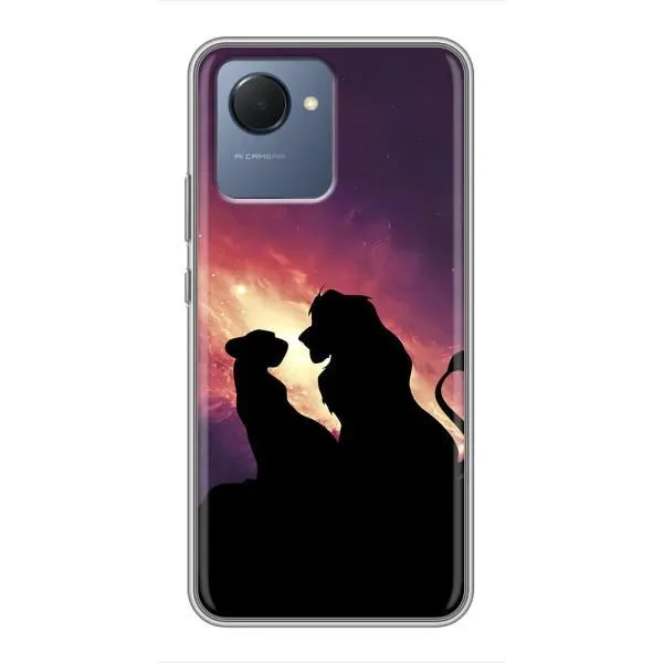 Чохол з принтом «Силует Сімба і Налу» для Realme NARZO 50i Prime Чохол з принтом «Силует Сімба і Налу» для Realme NARZO 50i Prime