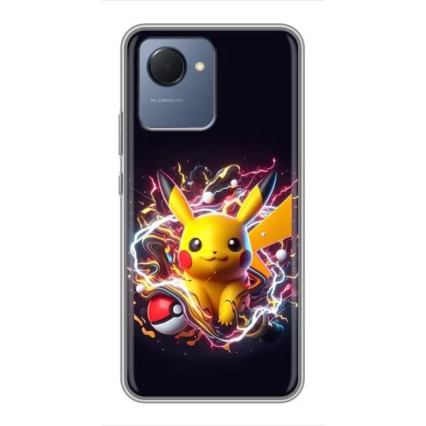 Чехол с принтом «Пикачу с мячом» для Realme NARZO 50i Prime Чехол с принтом «Пикачу с мячом» для Realme NARZO 50i Prime
