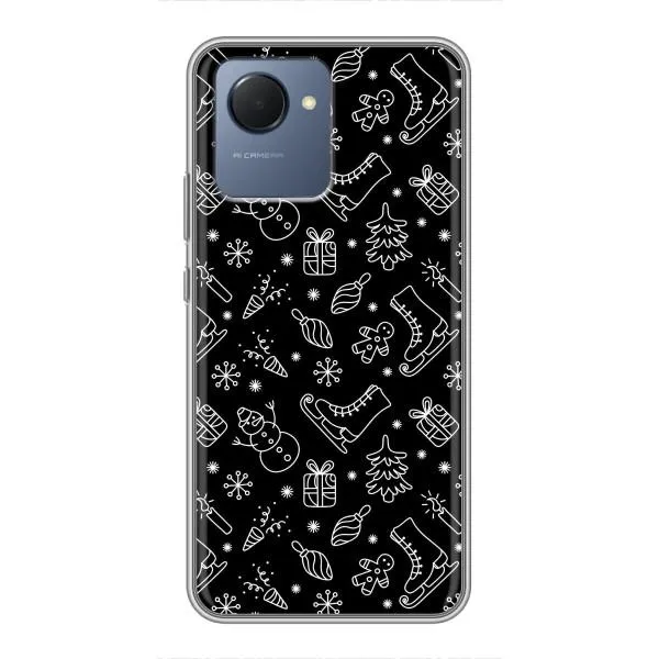 Чехол с принтом «Новогодний фон» для Realme NARZO 50i Prime