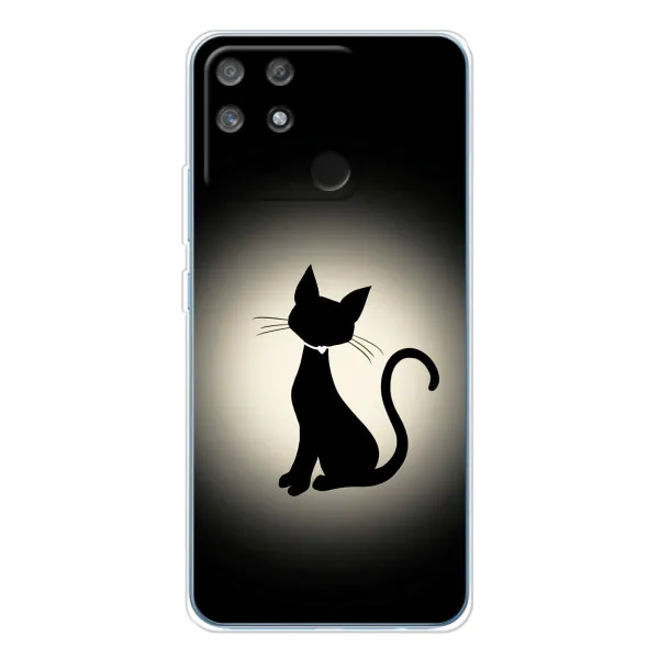 Чехол с принтом «Силуэт котика» для Realme NARZO 80 Lite 4G Чехол с принтом «Силуэт котика» для Realme NARZO 80 Lite 4G