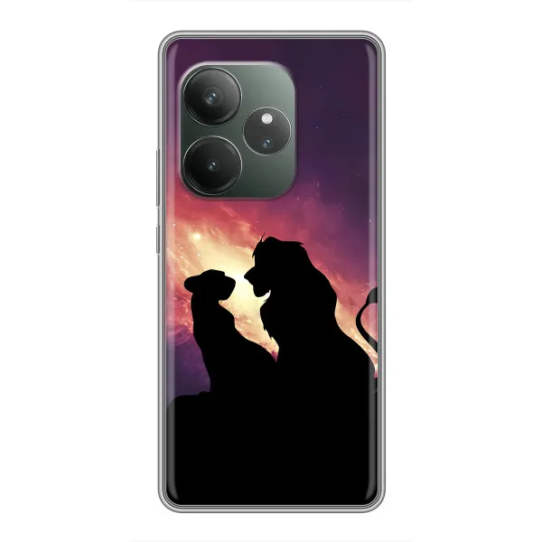 Чехол с принтом «Силуэт Симба и Налу» для RealMe Neo7