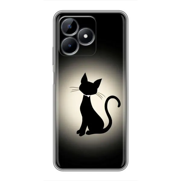 Чехол с принтом «Силуэт котика» для Realme Note 50