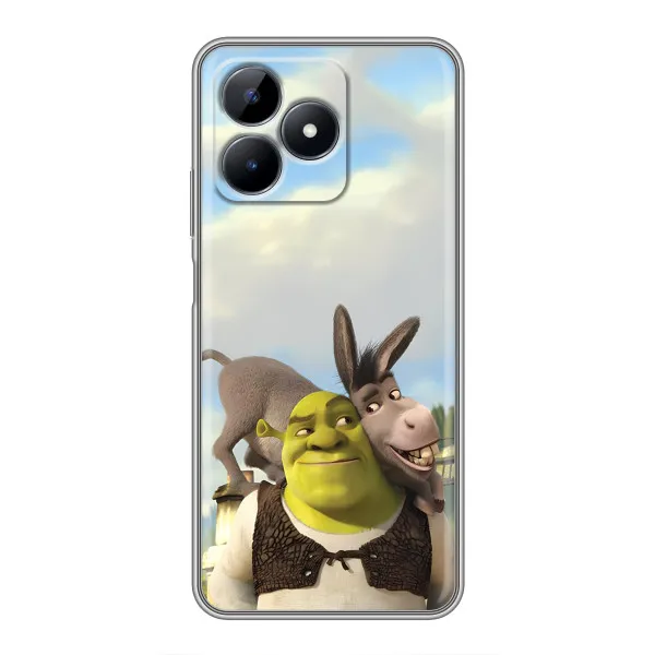 Чехол с принтом «Шрек и Осел» для Realme Note 50 Чехол с принтом «Шрек и Осел» для Realme Note 50