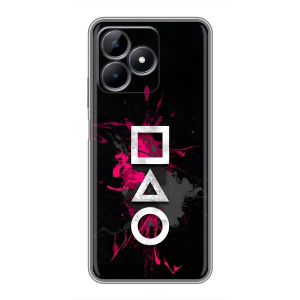 Чехол с принтом «Символы Игра кальмара» для Realme Note 50 Чехол с принтом «Символы Игра кальмара» для Realme Note 50