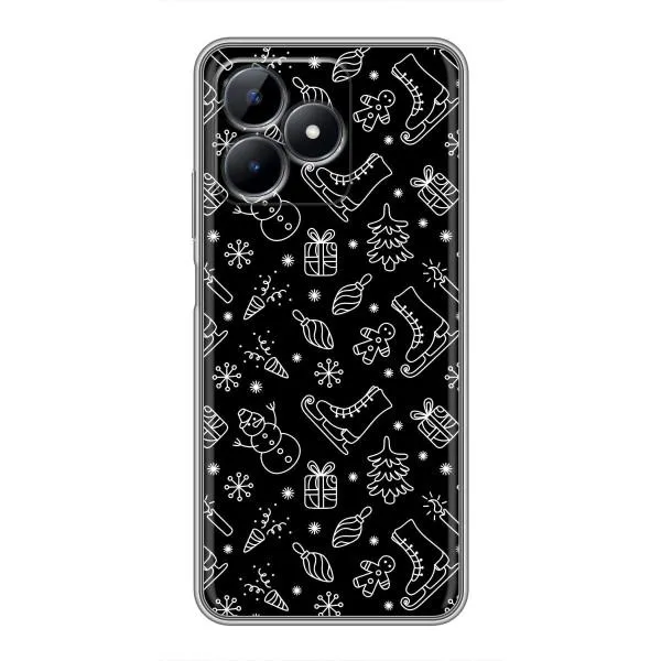Чохол з принтом «Новорічний фон» для Realme Note 50 Чохол з принтом «Новорічний фон» для Realme Note 50