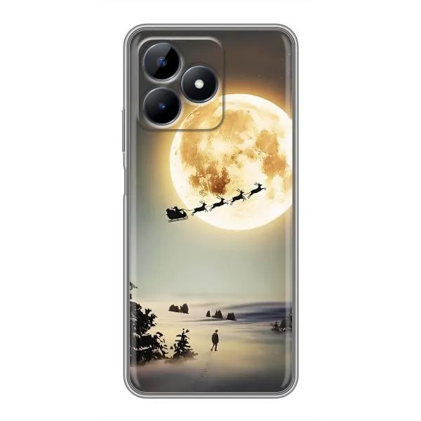 Чохол з принтом «Санта на місяці» для Realme Note 50 Чохол з принтом «Санта на місяці» для Realme Note 50