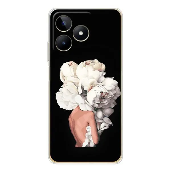 Чохол з принтом «Білі квіти» для Realme Note 60