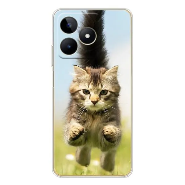 Чохол з принтом «Прижок кота» для Realme Note 60