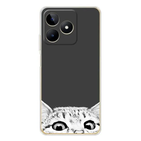 Чохол з принтом «Виглядає котик» для Realme Note 60