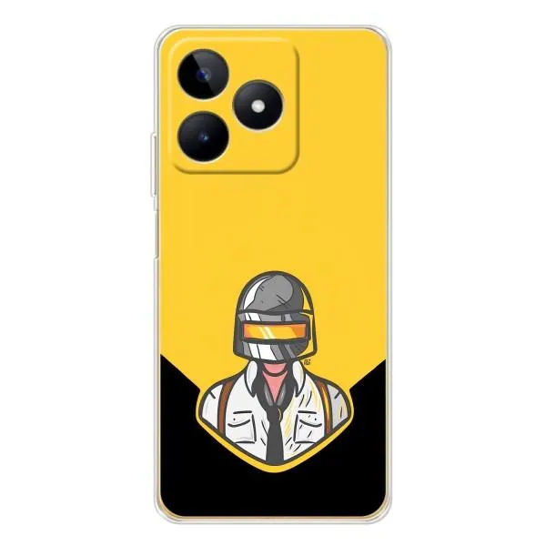 Чохол з принтом «Пабг в шоломі» для Realme Note 60 Чохол з принтом «Пабг в шоломі» для Realme Note 60