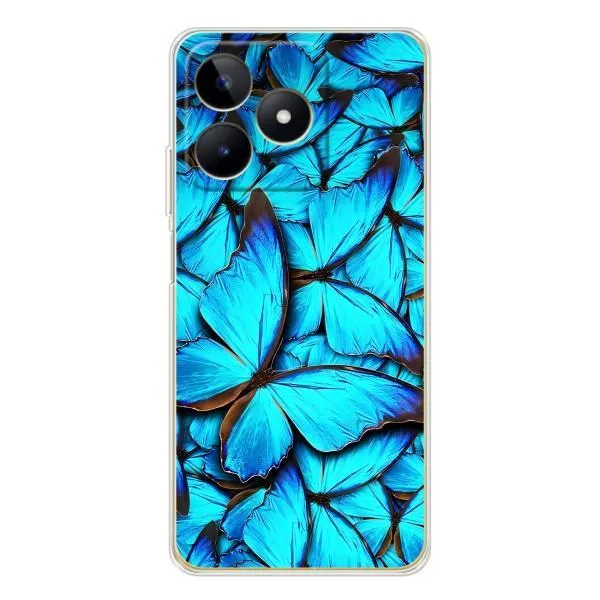 Чохол з принтом «Сині метелики» для Realme Note 60 Чохол з принтом «Сині метелики» для Realme Note 60