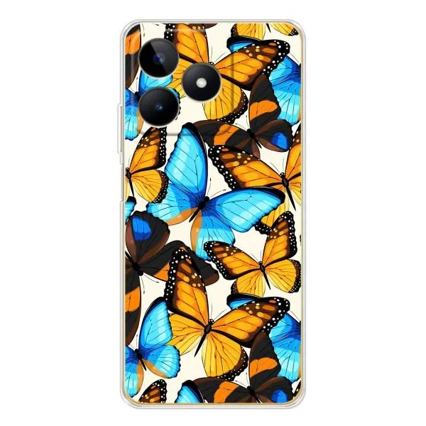 Чохол з принтом «Яскраві метелики» для Realme Note 60 Чохол з принтом «Яскраві метелики» для Realme Note 60