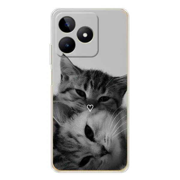 Чохол з принтом «Пара котів» для Realme Note 60