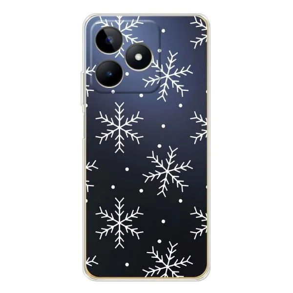 Чохол з принтом «Білі сніжинки» для Realme Note 60