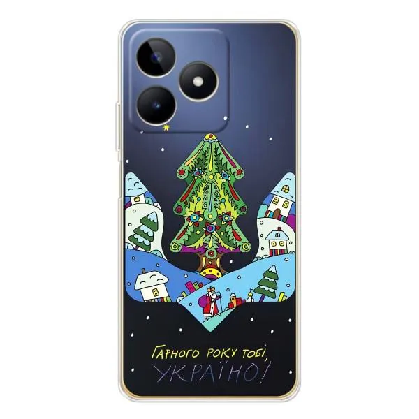 Чохол з принтом «Різдвяний герб» для Realme Note 60