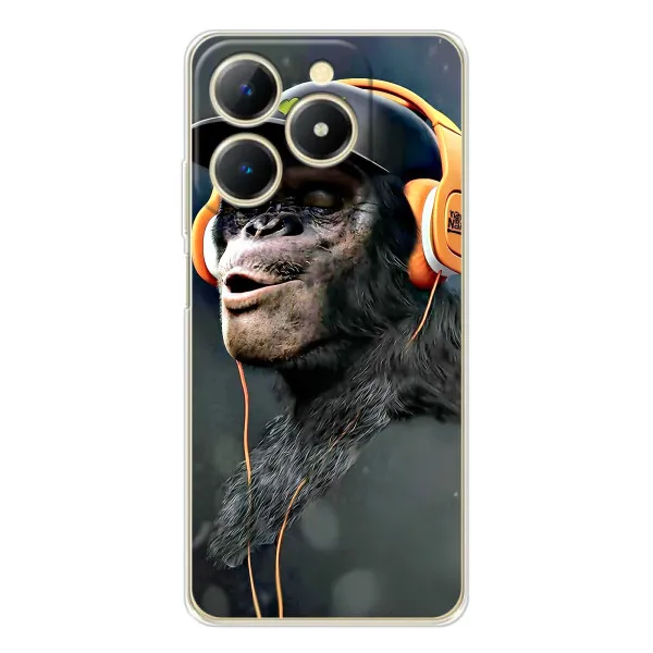 Чехол с принтом «В наушниках» для Realme Note 70