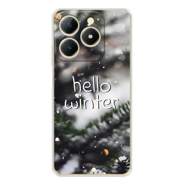 Чохол з принтом «Hello winter» для Realme Note 70 Чохол з принтом «Hello winter» для Realme Note 70