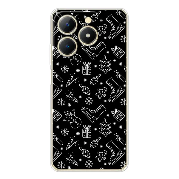 Чохол з принтом «Новорічний фон» для Realme Note 70 Чохол з принтом «Новорічний фон» для Realme Note 70