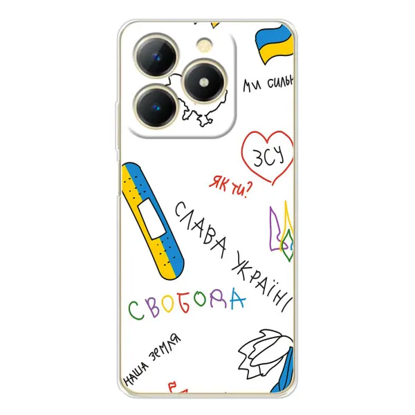 Чохол з принтом «Стикер» для Realme Note 70T