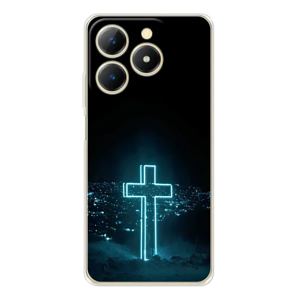 Чохол з принтом «Хрест і місто» для Realme Note 70T Чохол з принтом «Хрест і місто» для Realme Note 70T