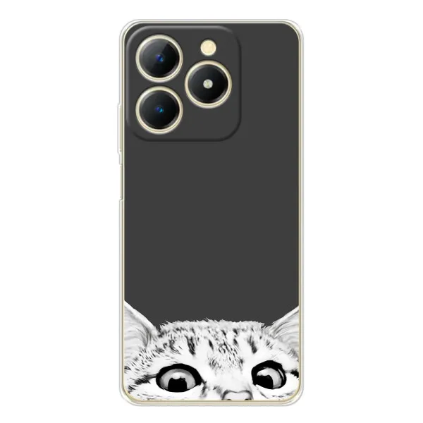 Чохол з принтом «Виглядає котик» для Realme Note 70T