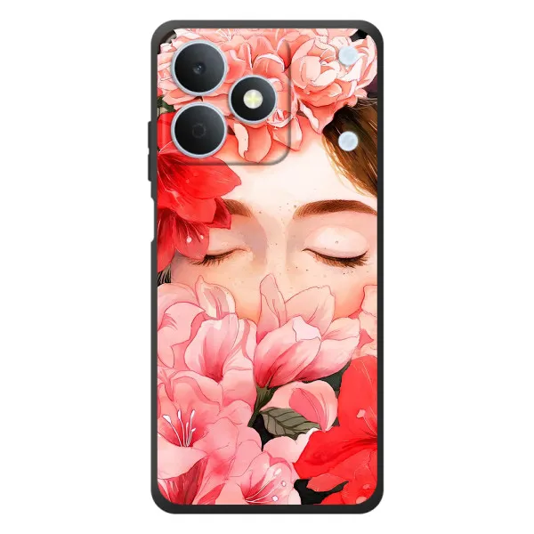 Чехол с принтом «Глаза в цветах» для Realme Note 80