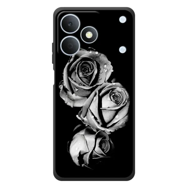 Чохол з принтом «Чорна троянда» для Realme Note 80