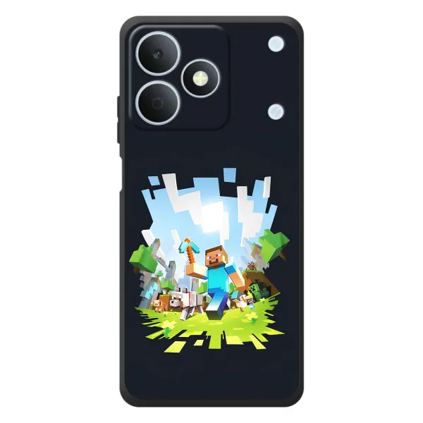 Чехол с принтом «персонажи Minecraft» для Realme Note 80