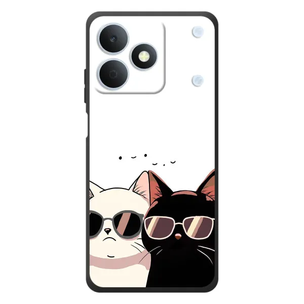 Чехол с принтом «Коты в очках» для Realme Note 80