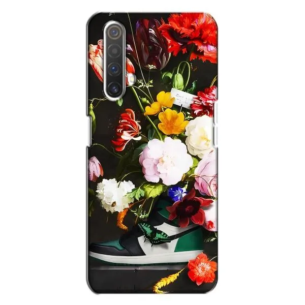 Чехол с принтом «Nike цветы» для Realme X3