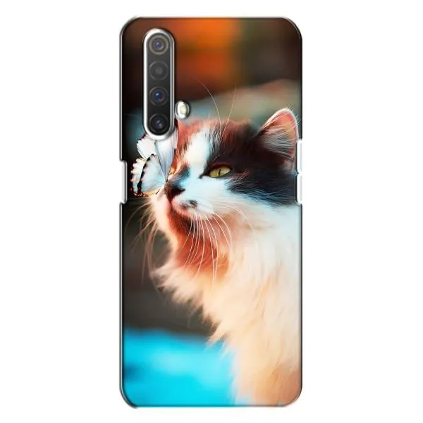 Чехол с принтом «Котик с бабочкой» для Realme X3