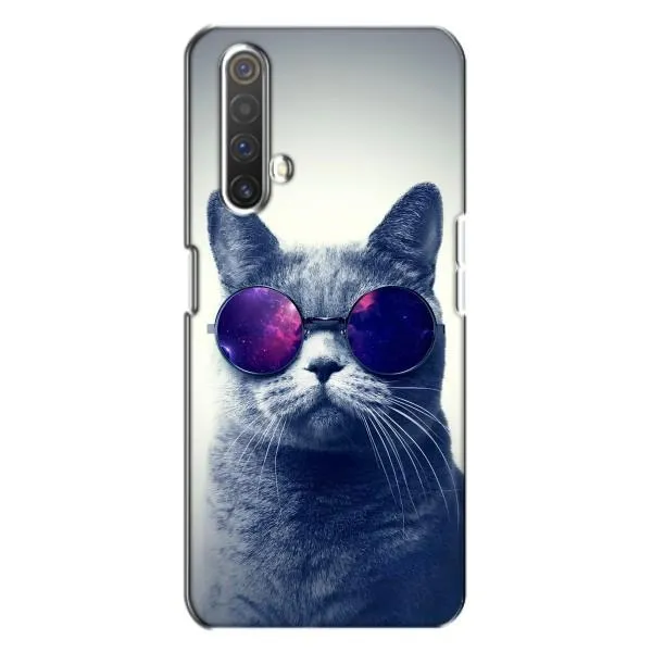 Чехол с принтом «Стильный кот» для Realme X3