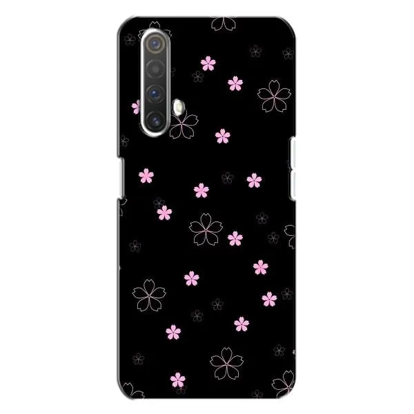 Чехол с принтом «Розовые цветы на черном» для Realme X3 Чехол с принтом «Розовые цветы на черном» для Realme X3
