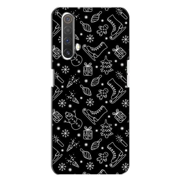 Чехол с принтом «Новогодний фон» для Realme X3