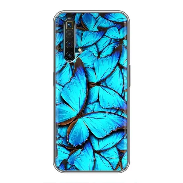 Чехол с принтом «Синие бабочки» для Realme X50 Чехол с принтом «Синие бабочки» для Realme X50