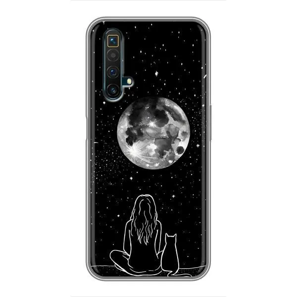 Чехол с принтом «Девушка с котом» для Realme X50
